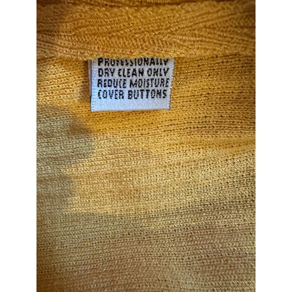 EUC St. John Collection Yellow Ribbed Knit Sleeveless Top Size L LuxuryFashion - Picture 7 of 8